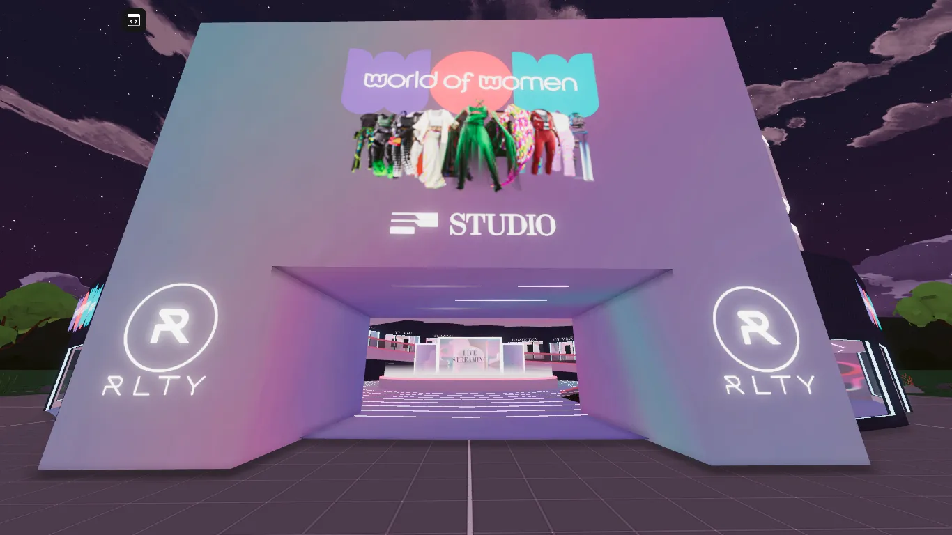 Decentraland entrance to the fashion metaverse event